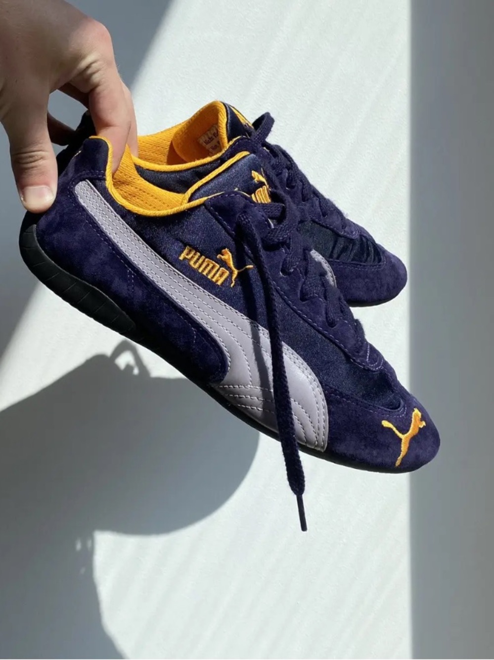 Puma Speed cat 2000’s deep purple lilac yellow women’s 9.5 like new